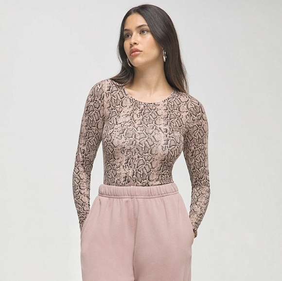 NEW Good American | Snakeskin‎ Bodysuit Lon… - Picture 2 of 6